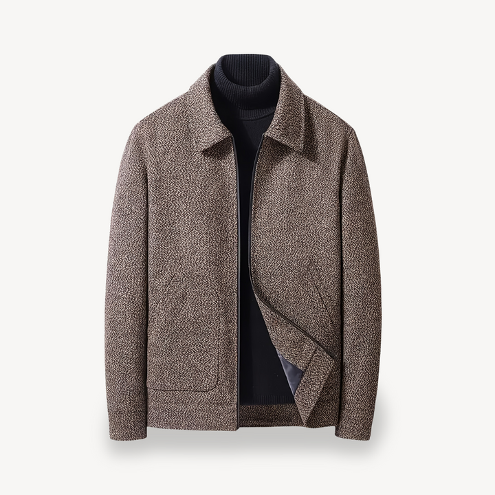 Men's Woven Wool Blend Jacket | Loravelle