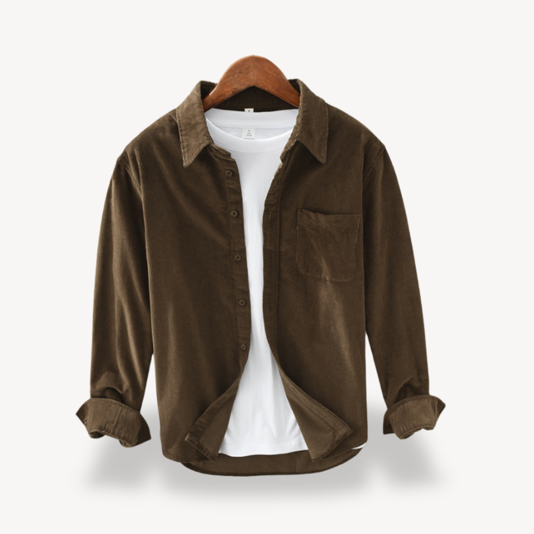 Men's Corduroy Long Sleeve Shirt | Loravelle
