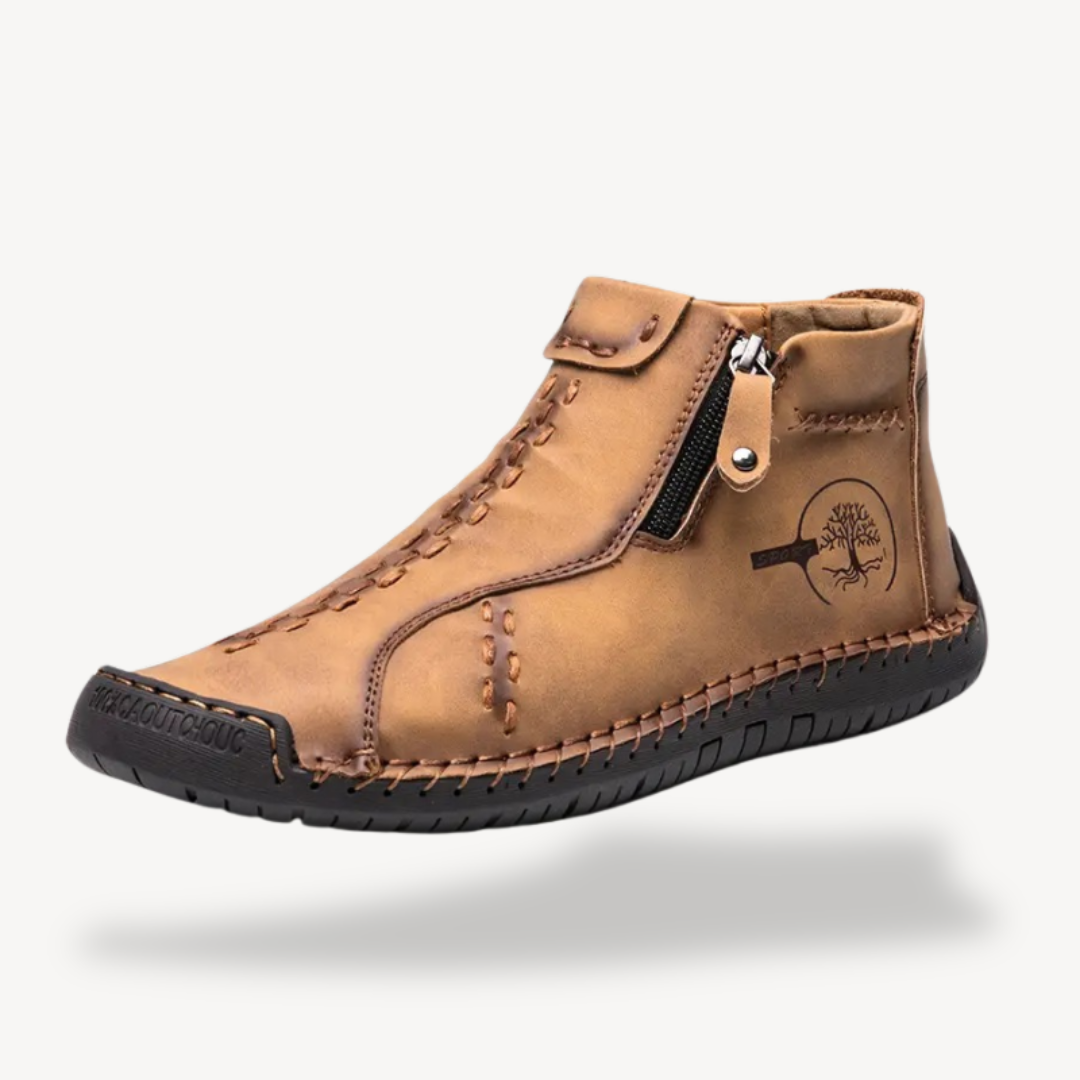 Men's Orthopedic Leather Zipper Boots | Loravelle