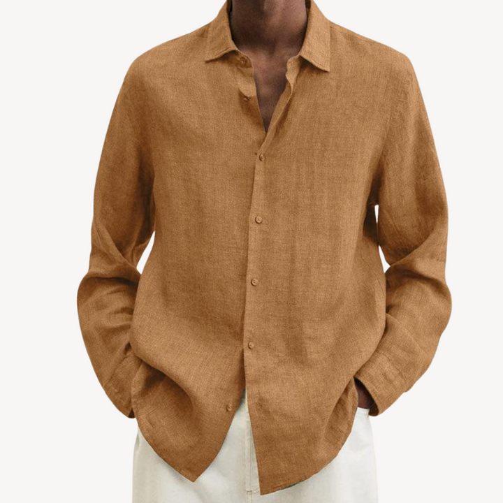 Linen Button-Up Shirt for Men | Loravelle