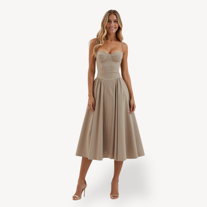 Strapless Midi Dress | Loravelle