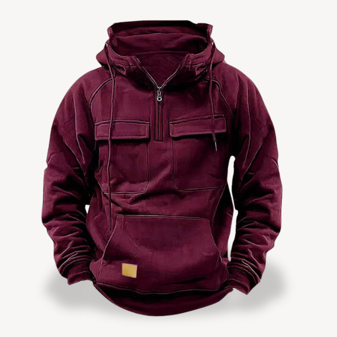 Men's Fleece Cargo Hoodie | Loravelle