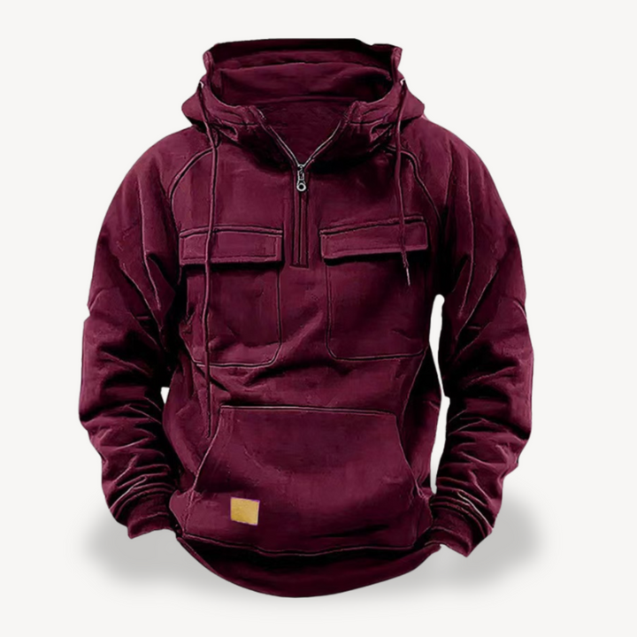 Men's Fleece Cargo Hoodie | Loravelle