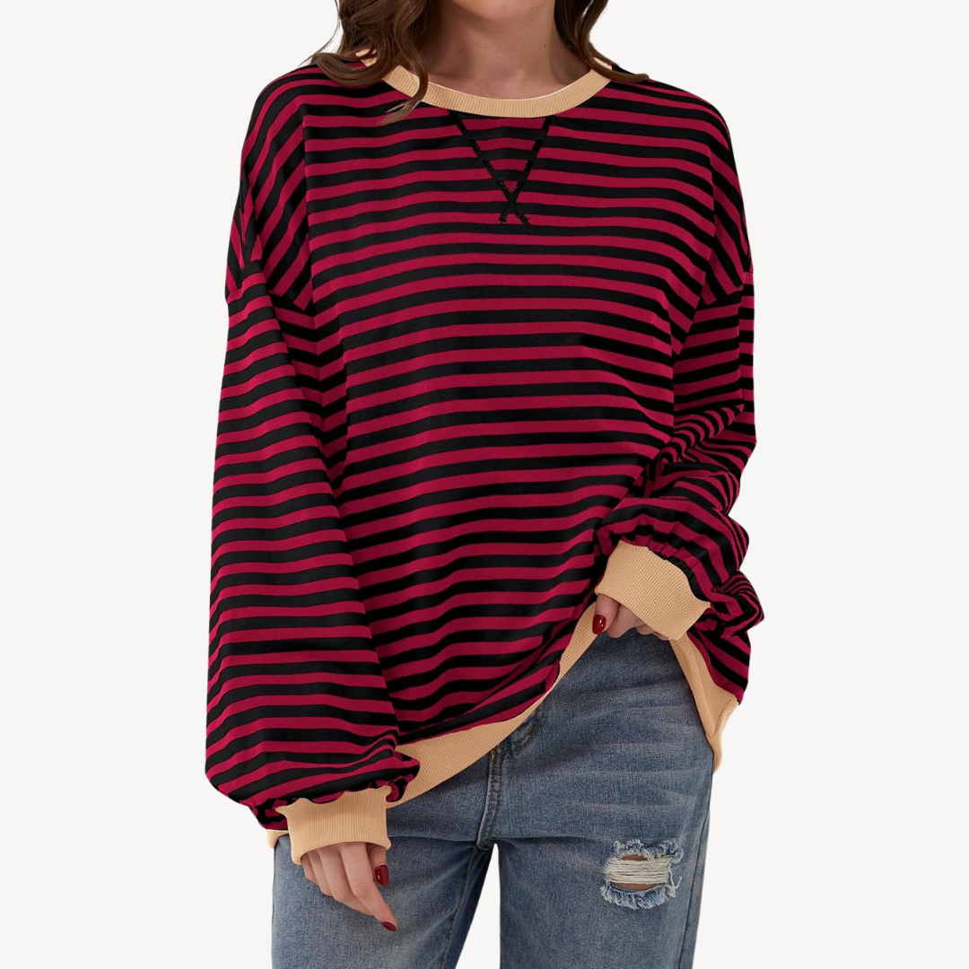 Women's Striped Long Sleeve Top | Loravelle