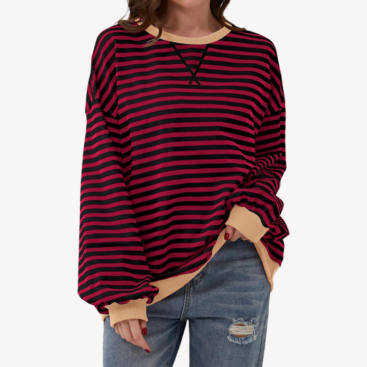 Women's Striped Long Sleeve Top | Loravelle