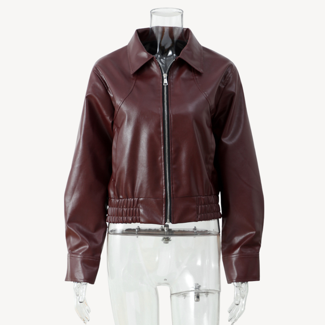Leather Puffer Blazer Jacket for Women | Loravelle