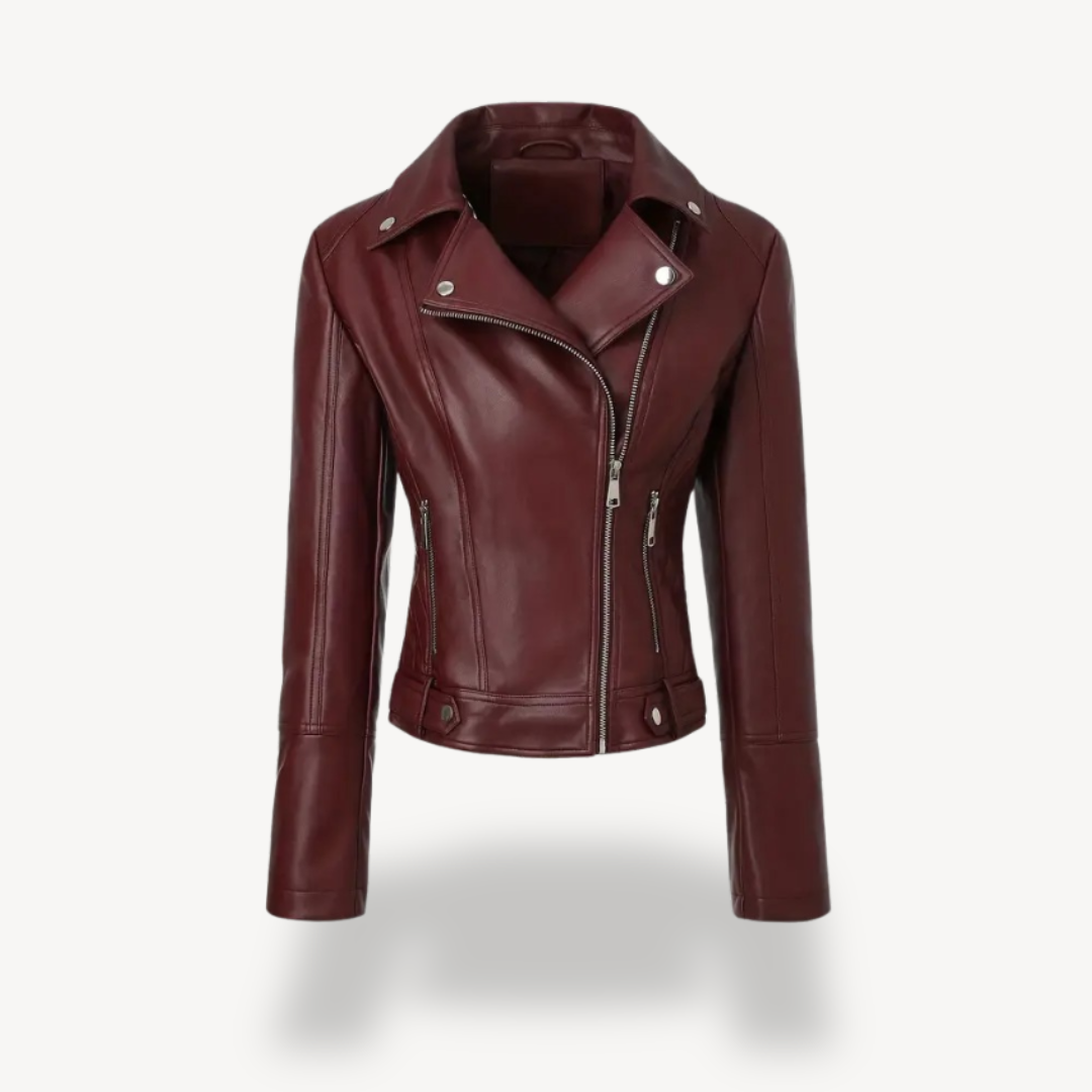 Faux Leather Biker Jacket for Women | Loravelle