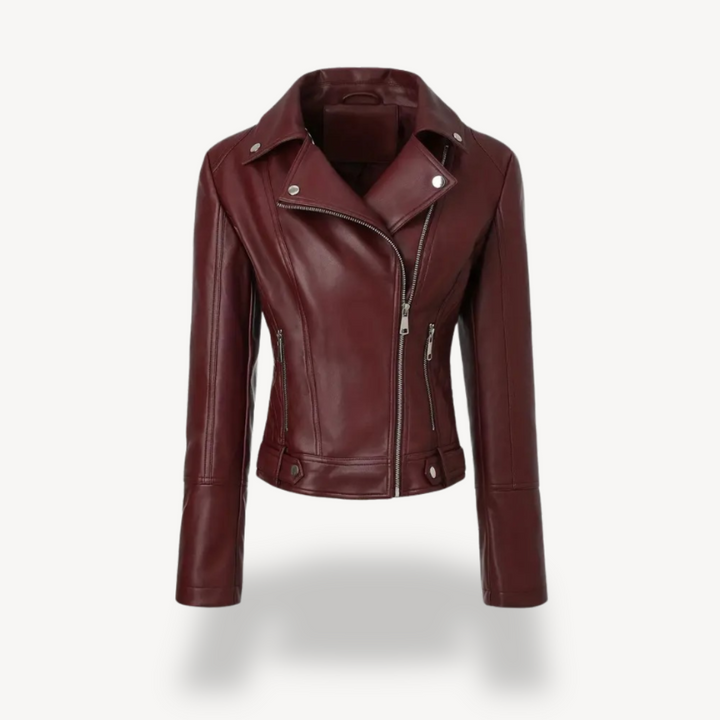 Faux Leather Biker Jacket for Women | Loravelle