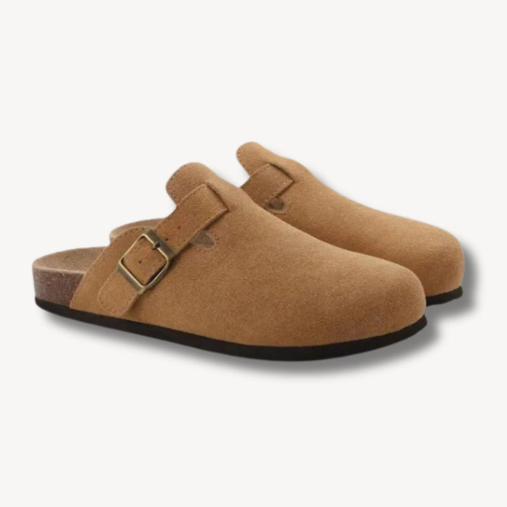 Suede Buckle Clogs Unisex | Loravelle