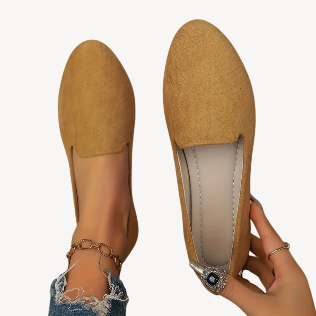 Women's Suede Orthopedic Flats | Loravelle