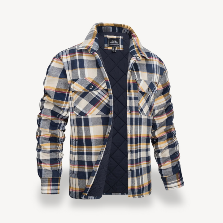 Plaid Fleece Lined Jacket for Men | Loravelle