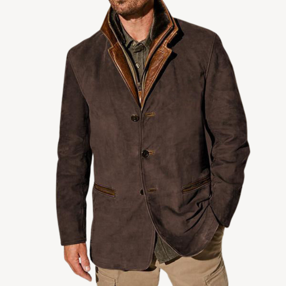 Men's Casual Suede Jacket | Loravelle