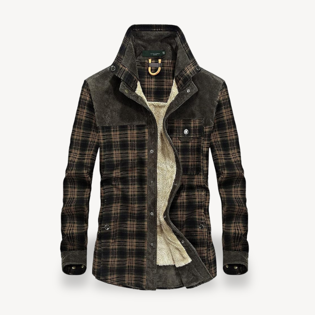 Men’s Plaid Fleece Lined Jacket | Loravelle