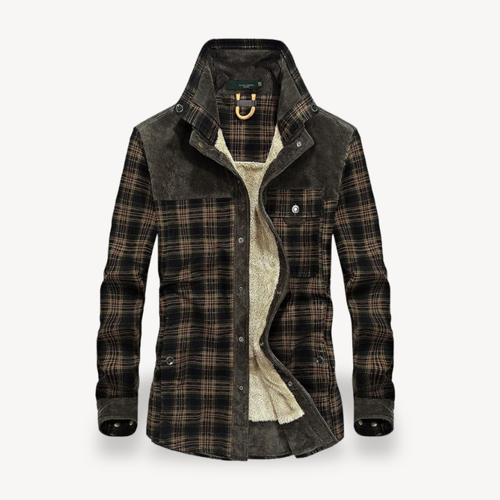 Men’s Plaid Fleece Lined Jacket | Loravelle
