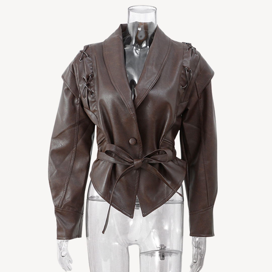 Leather Puffer Blazer Jacket for Women | Loravelle