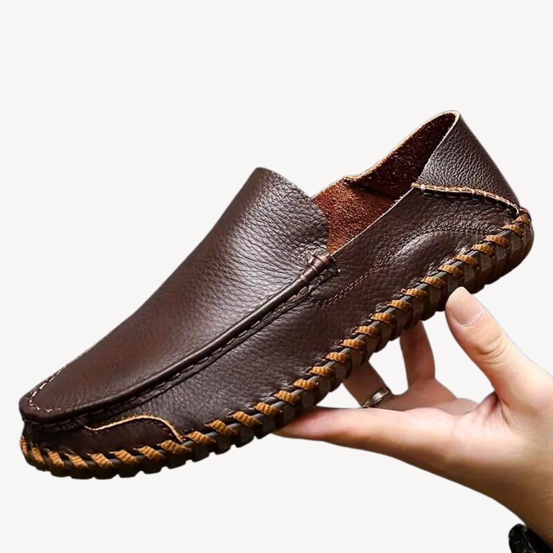 Men's Orthopedic Leather Slip-On Shoes | Loravelle
