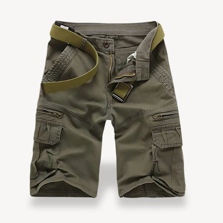 Men's Twill Belted Cargo Shorts | Loravelle