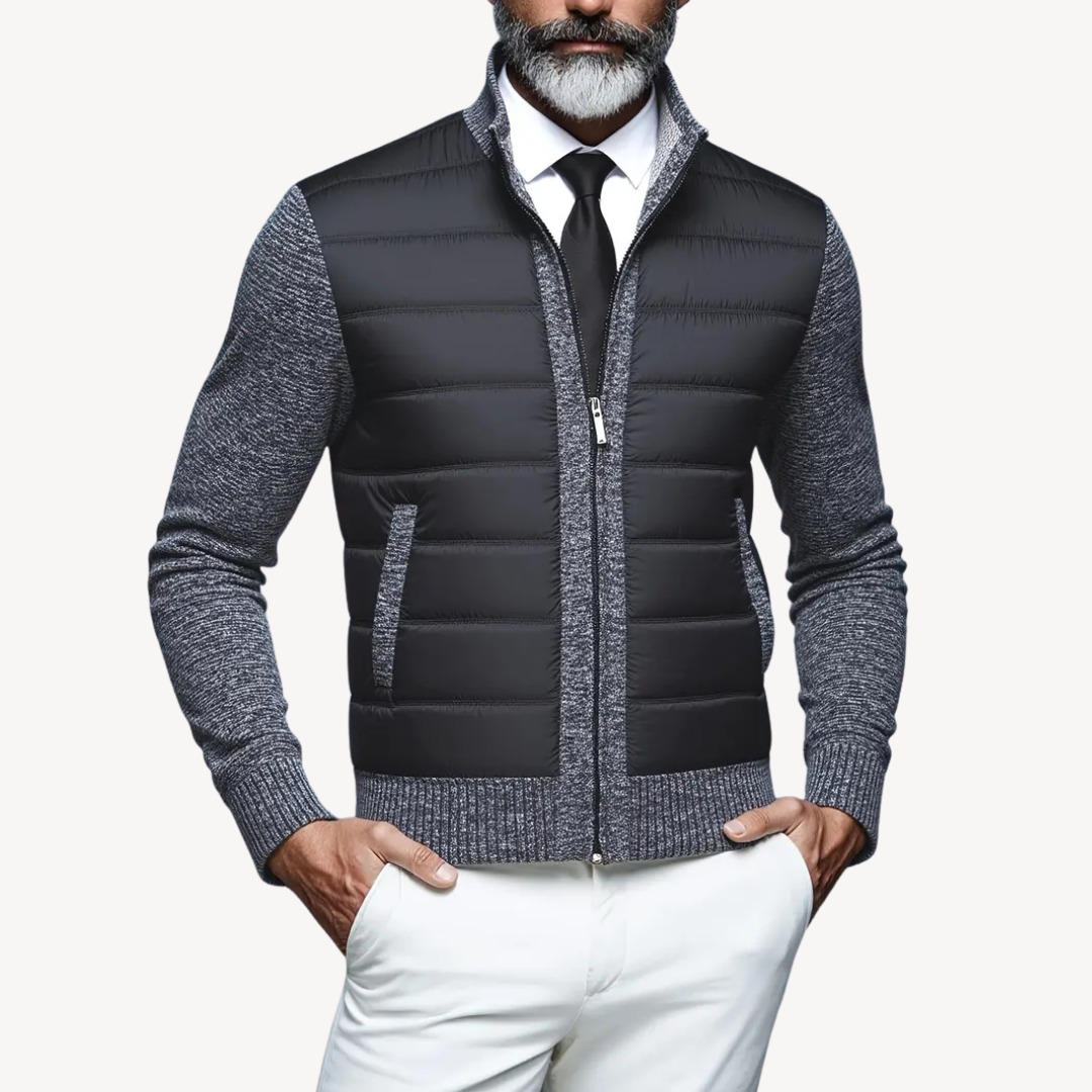 Men's Knitted Hybrid Puffer Jacket | Loravelle