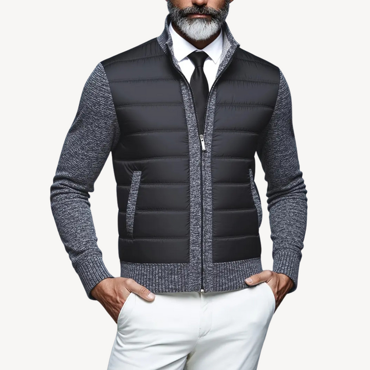 Men's Knitted Hybrid Puffer Jacket | Loravelle
