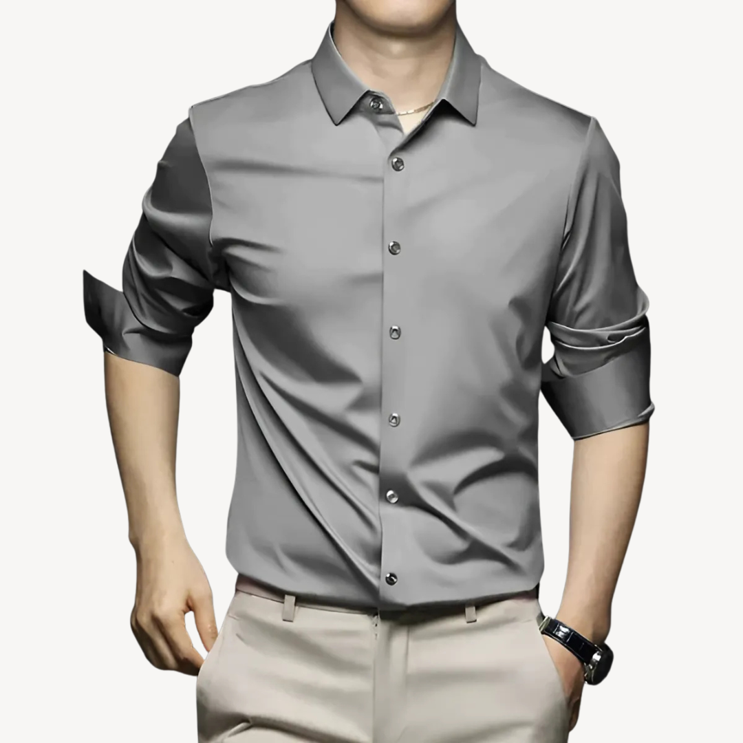 Men's Polyester Long Sleeve Shirt | Loravelle