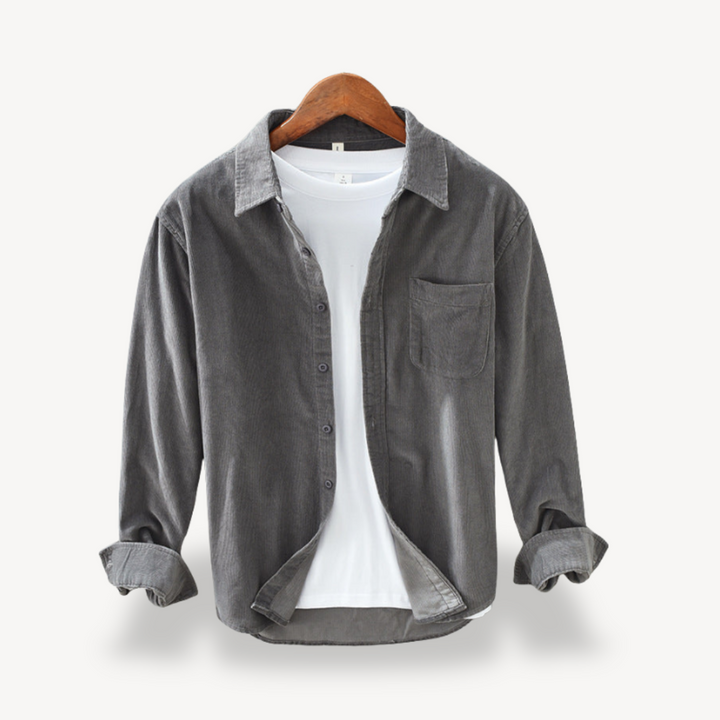 Men's Corduroy Long Sleeve Shirt | Loravelle