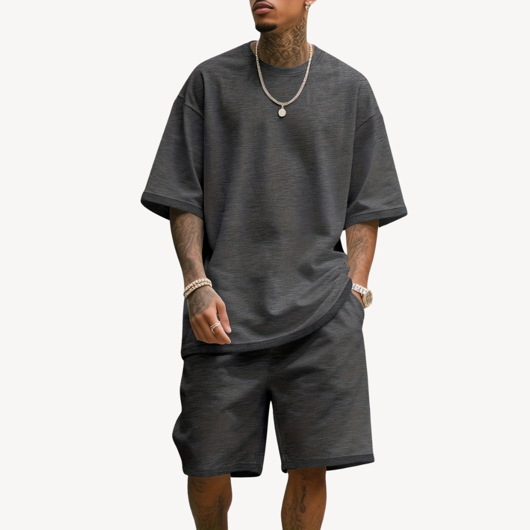 Men's Cotton Blend Short Set | Loravelle