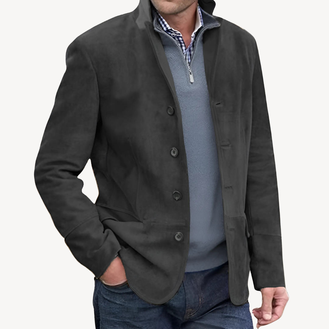 Men's Suede Blazer Jacket | Loravelle