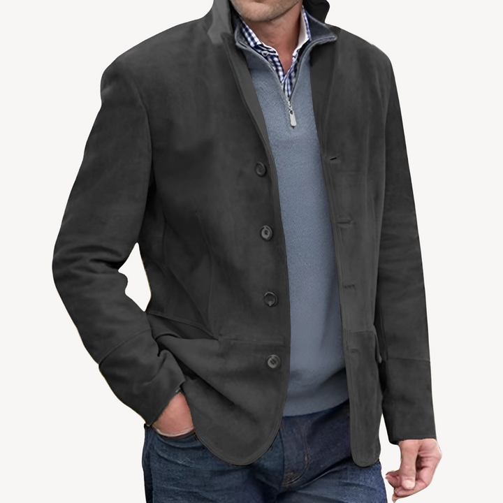 Men's Suede Blazer Jacket | Loravelle