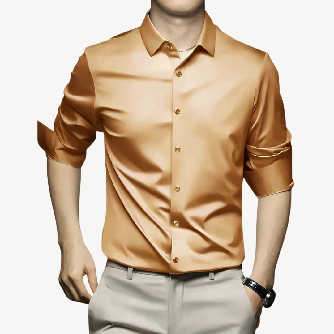 Men's Polyester Long Sleeve Shirt | Loravelle