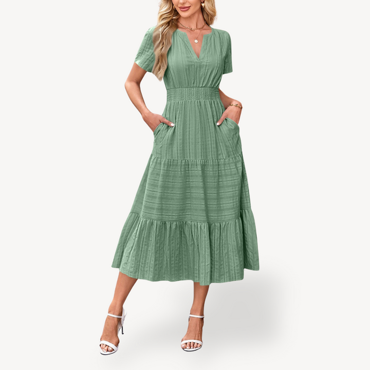 Tiered Midi Dress for Women | Loravelle