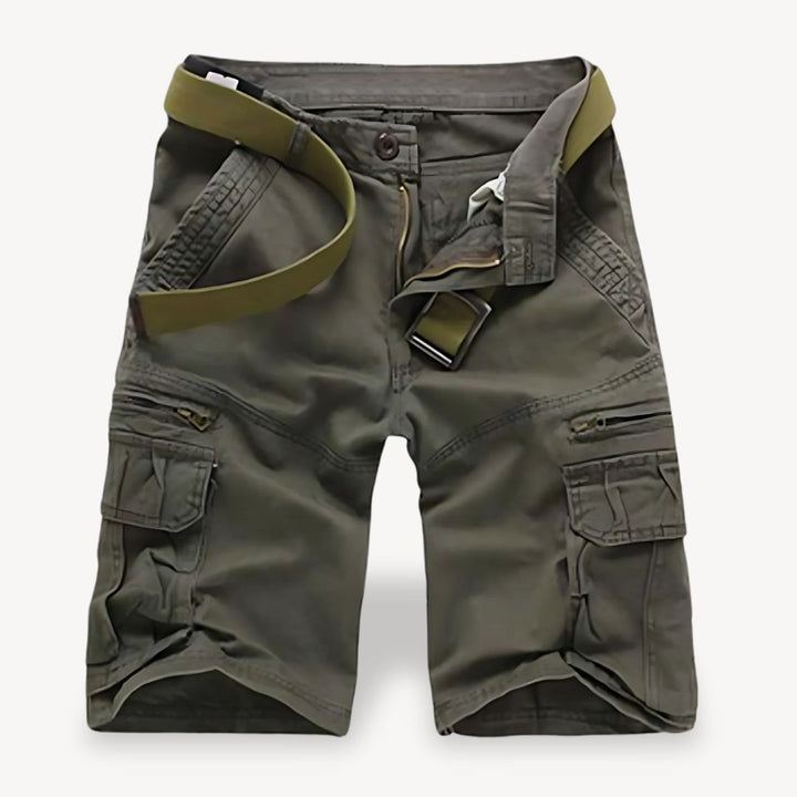 Men's Twill Belted Cargo Shorts | Loravelle