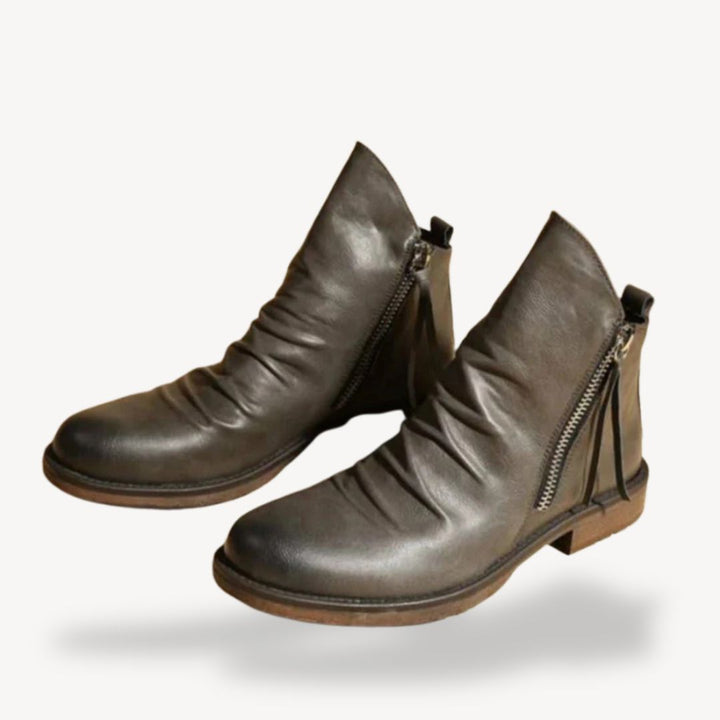 Orthopedic Men's Genuine Leather Retro Boots | Loravelle