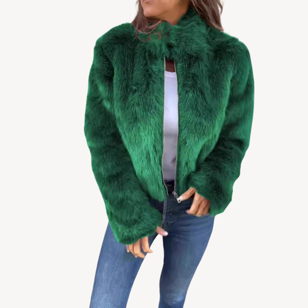 Women’s Faux Fur Zip-Up Jacket | Loravelle