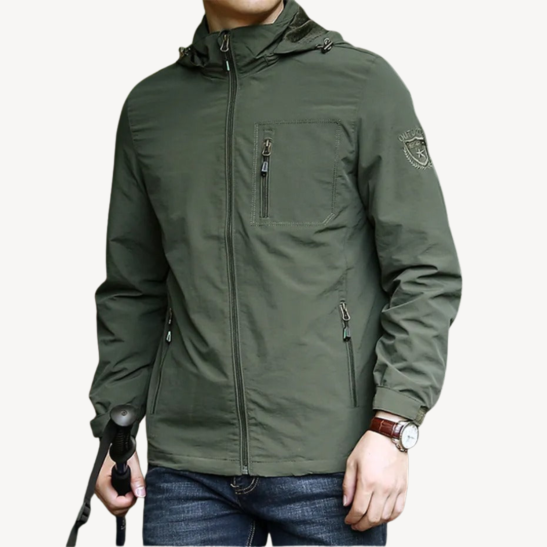 Men’s Zipper Closure Hooded Jacket | Loravelle