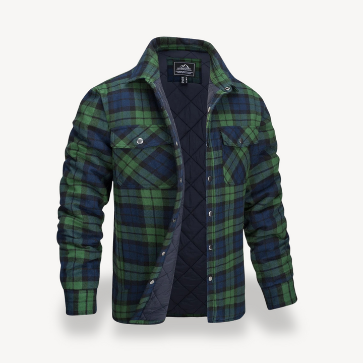Plaid Fleece Lined Jacket for Men | Loravelle