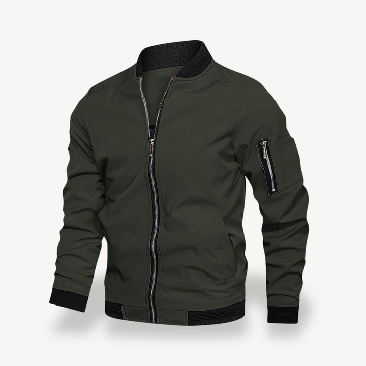 Men’s Zipper Closure Bomber Jacket | Loravelle
