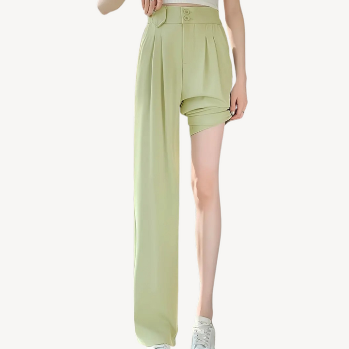 Wide-Leg Pleated Pants for Women | Loravelle