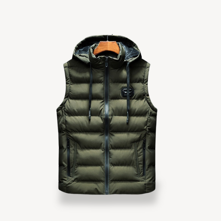 Puffer Vest with Hood for Men | Loravelle