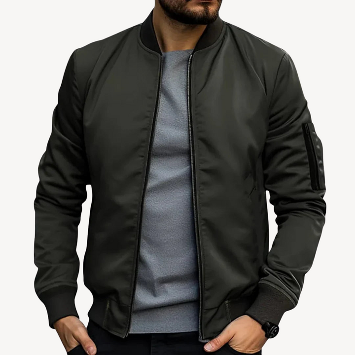 Men's Lightweight Nylon Bomber Jacket | Loravelle