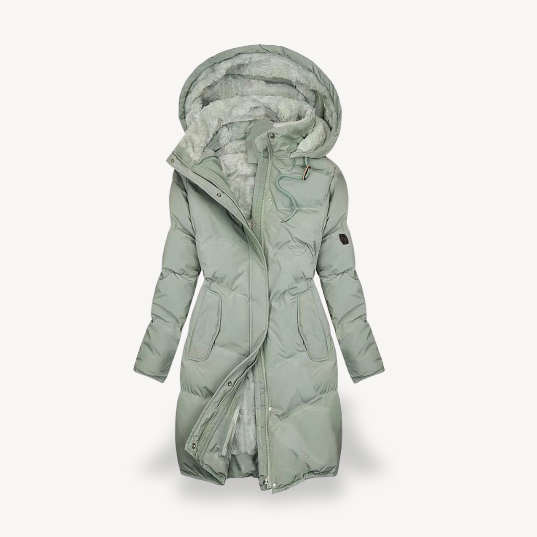 Women's Puffer Jacket with Faux Fur Lining | Loravelle