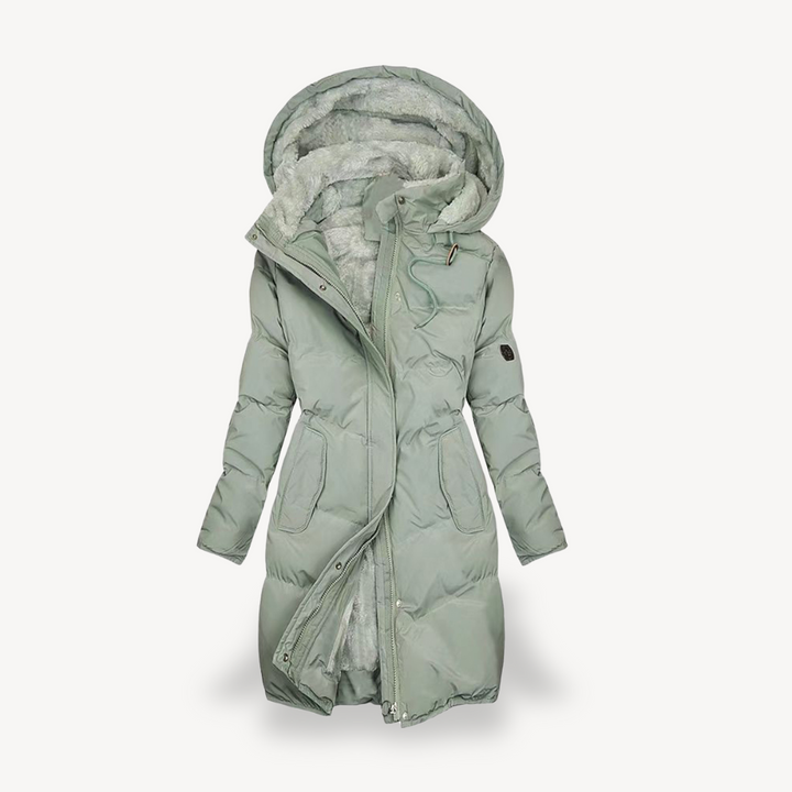 Women's Puffer Jacket with Faux Fur Lining | Loravelle