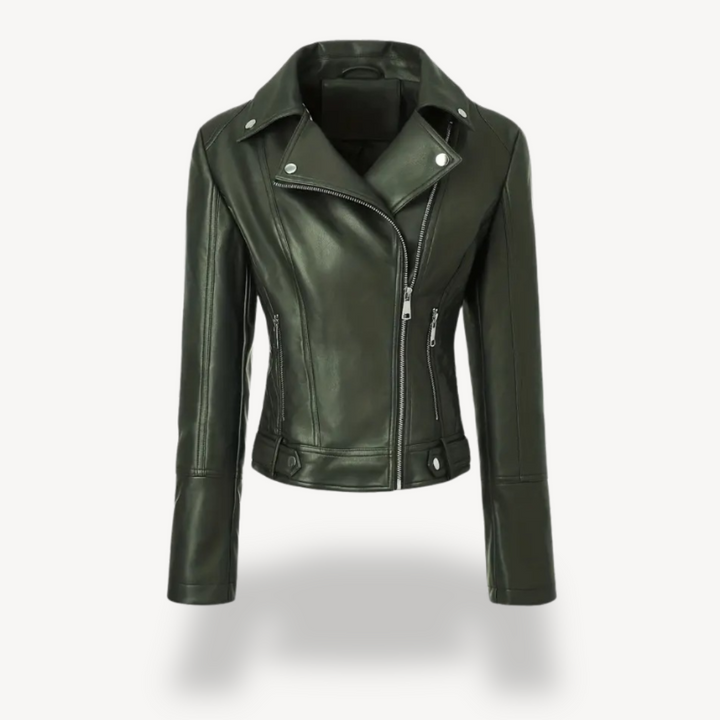 Faux Leather Biker Jacket for Women | Loravelle
