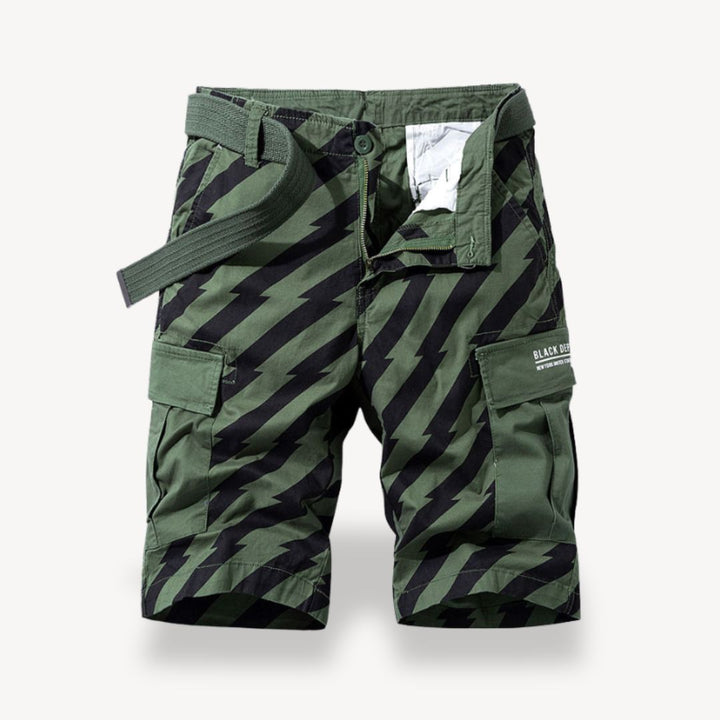 Men's Camo Cargo Shorts with Belt | Loravelle