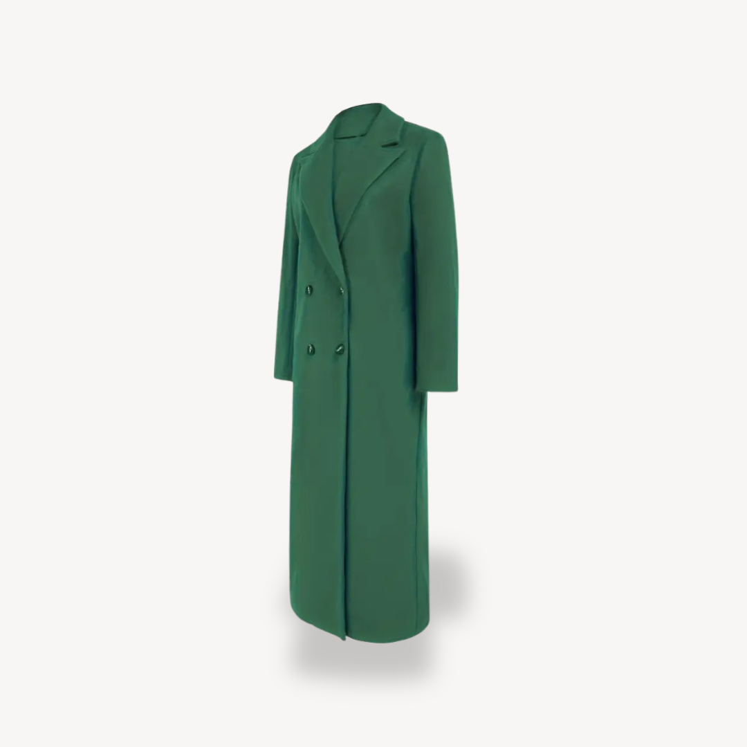 Women's Double-Breasted Long Coat | Loravelle