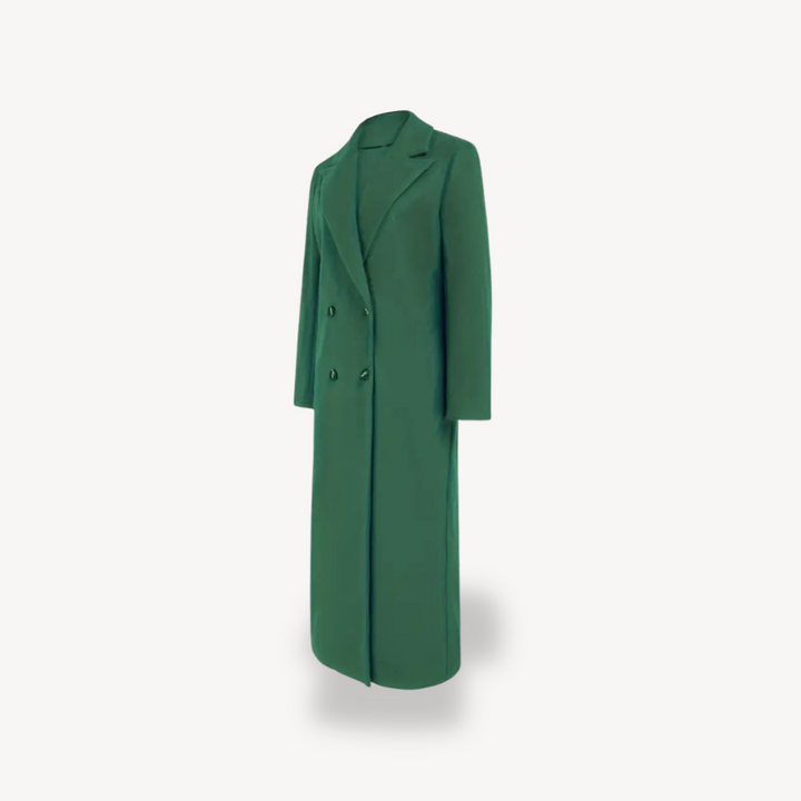 Women's Double-Breasted Long Coat | Loravelle
