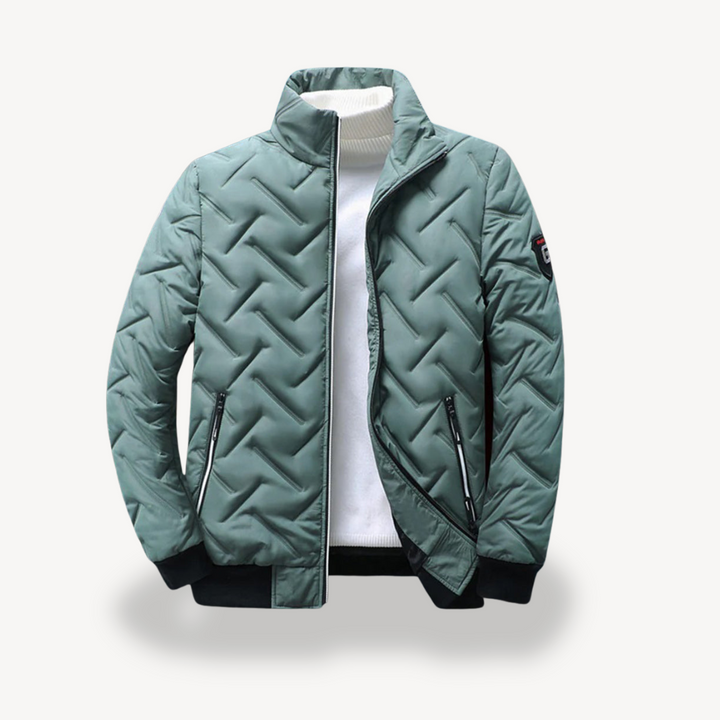 Men's Quilted Puffer Bomber Jacket | Loravelle