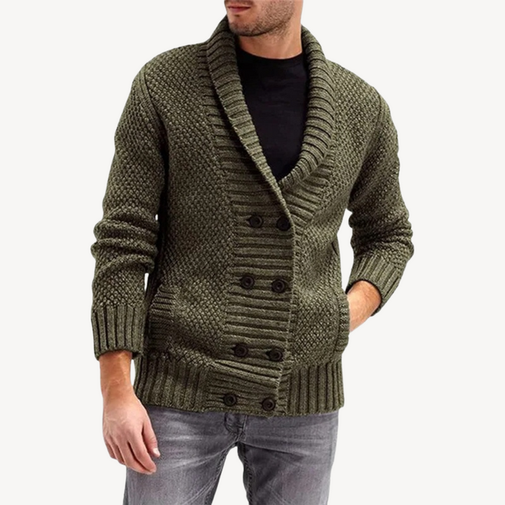 Men’s Button-Up Knit Cardigan Sweater | Loravelle
