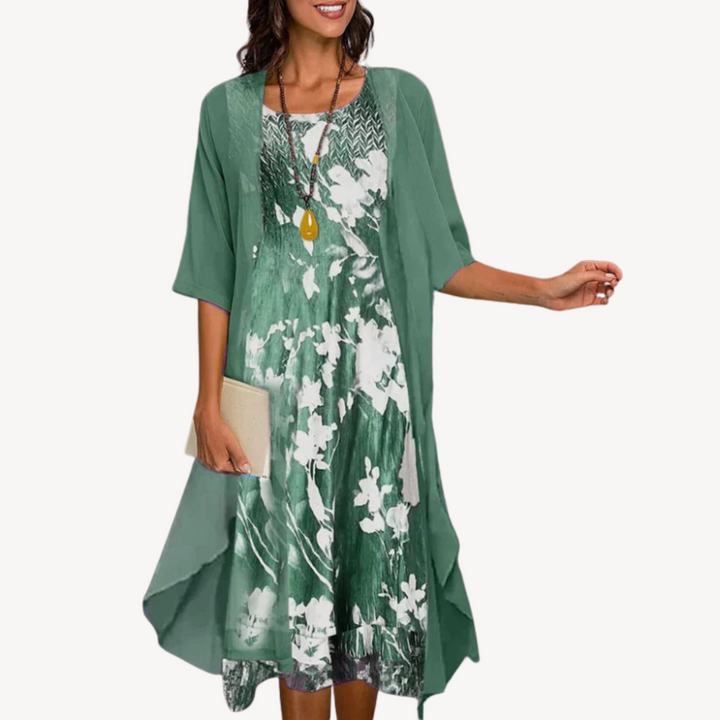 Women's Floral Chiffon Dress Set | Loravelle