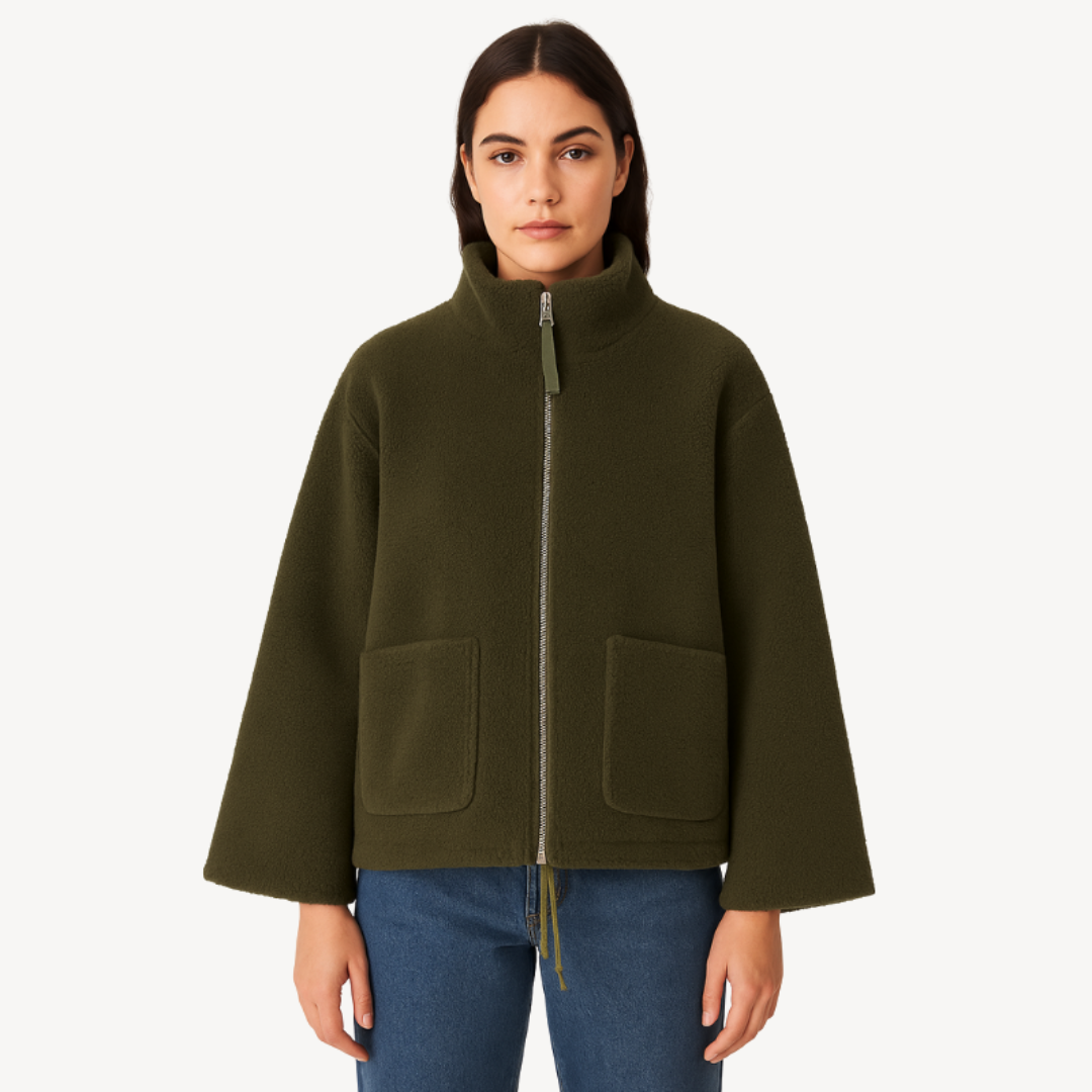 Women's Cozy Zip-Up Fleece Jacket | Loravelle