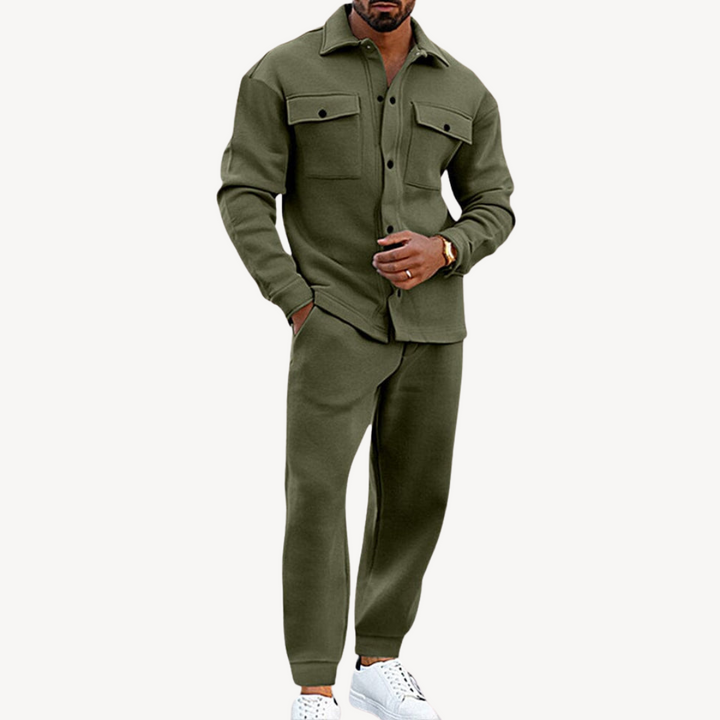 Men's Casual Zip-Up Jacket and Jogger Set | Loravelle